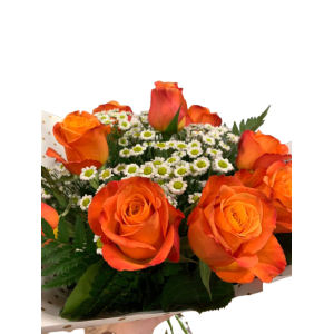 Букет роз с хризантемами. Photo 3