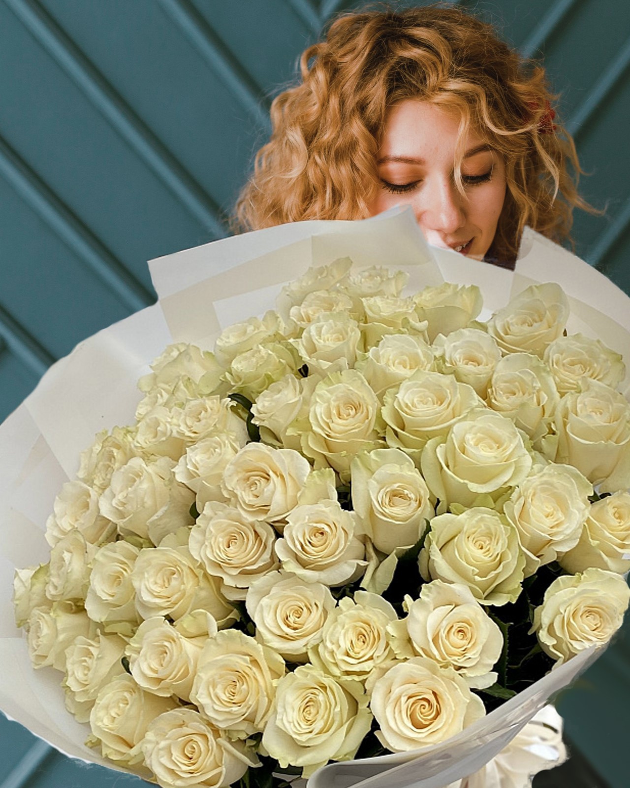 букет из белых роз